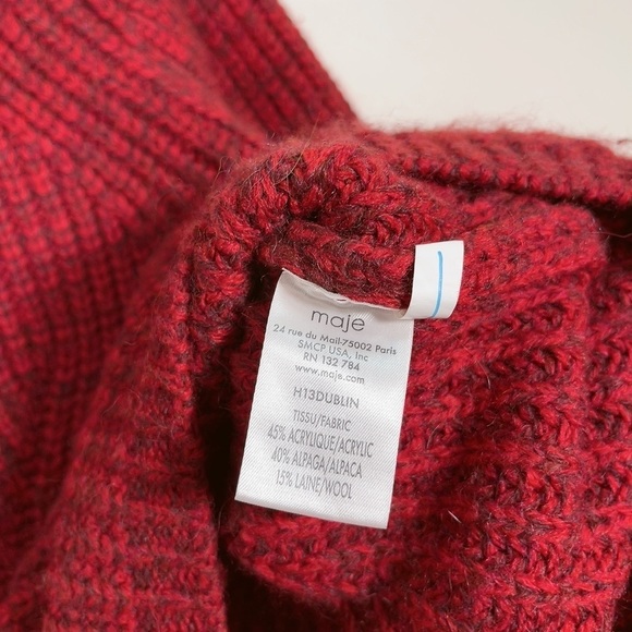 MAJE | ALPACA  WOOL BLEND MARBLED SWEATER - Picture 10 of 14